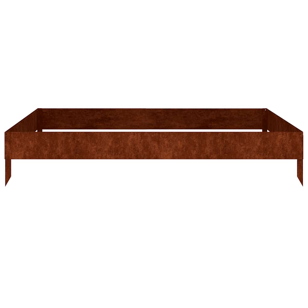 Vidaxl Planter élevé 100x100x18,5 cm Cortenstaal