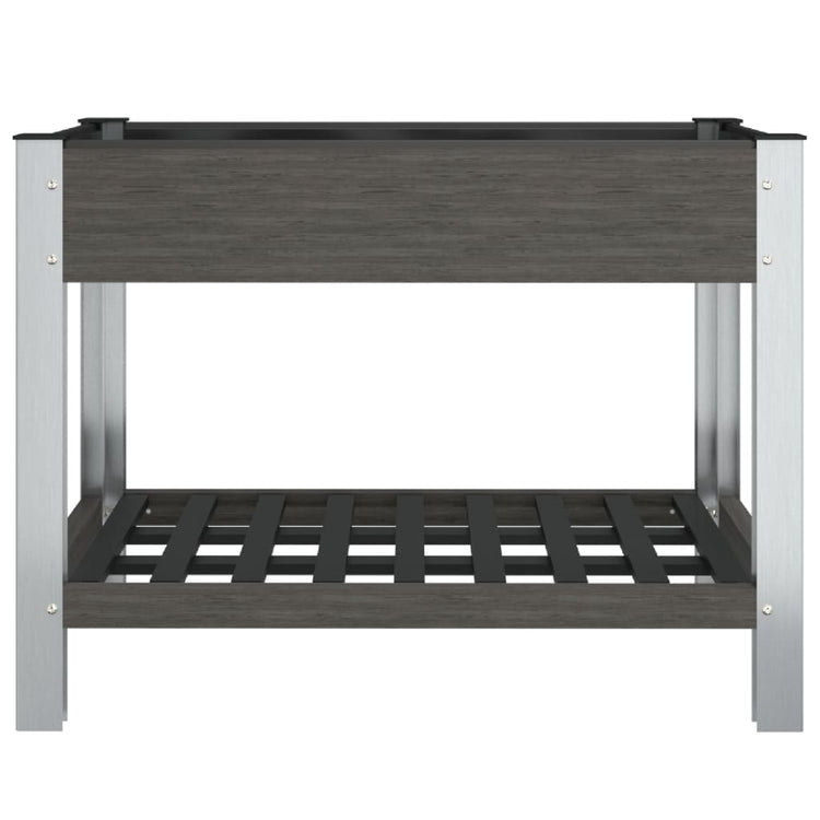 Planteur vidaxl surélevé avec une étagère 100x50x75 cm HKC