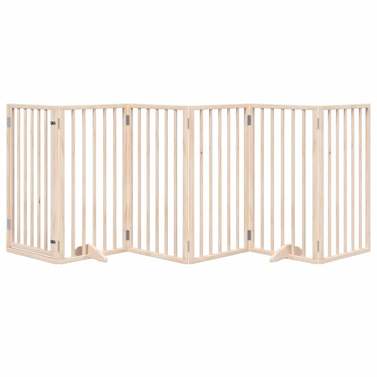 Vidaxxl barrière pour chien avec porte pliable 6 panneaux 300 cm bois de peuplier