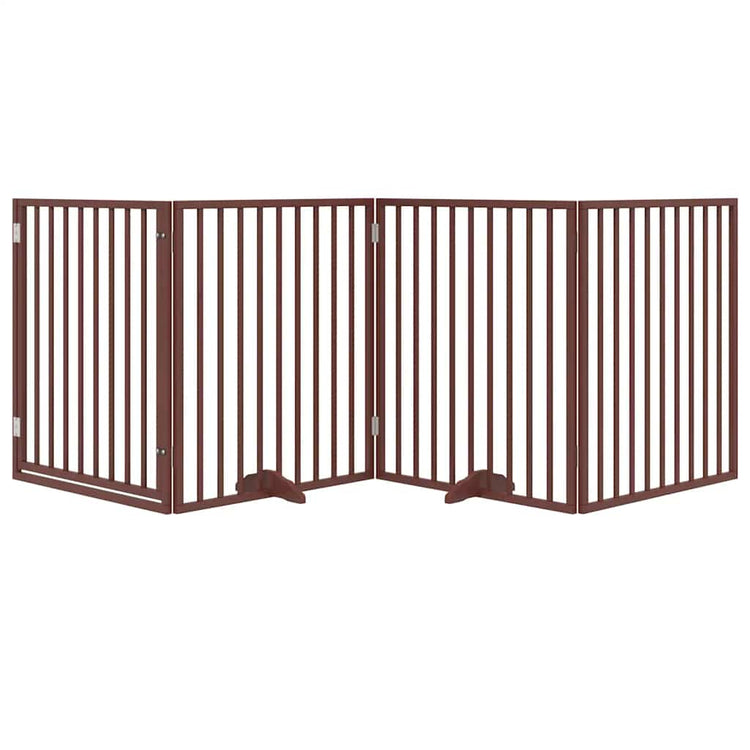 Classe de chien Vidaxl 4 panneaux 4 panneaux 320 cm Brunier en bois de peuplier
