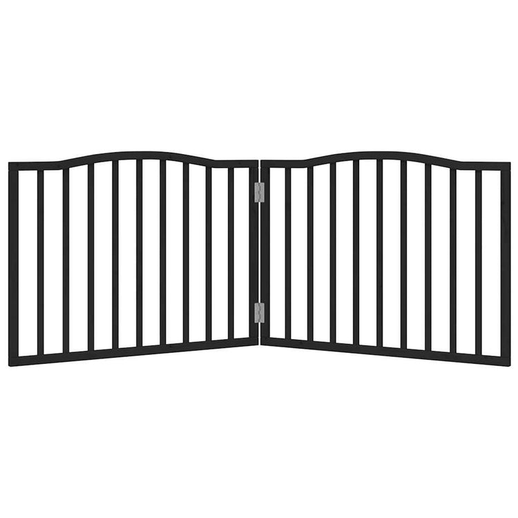 Vidaxl Dog Fence Bollpable 2 panneaux 160 cm populierhout noir