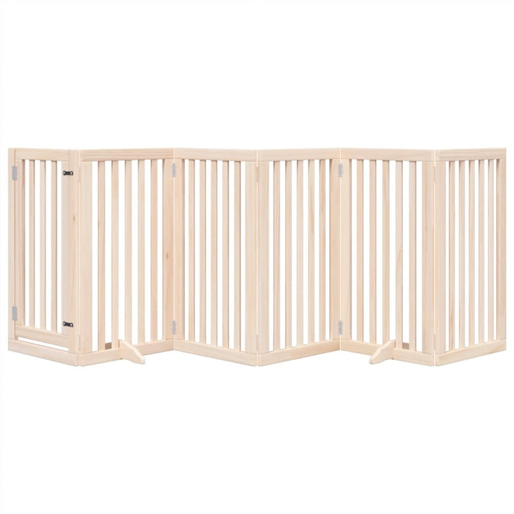 Fence de chien Vidaxl 6 panneaux 6 panneaux 300 cm Bois de peuplier