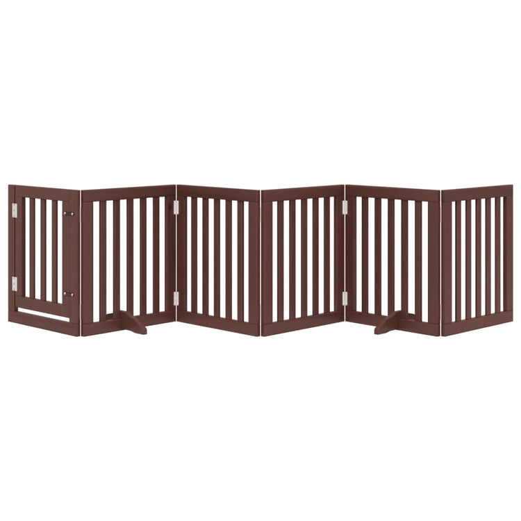 Vidaxl Dog Fence pliable 6 panneaux 300 cm Populier Brown
