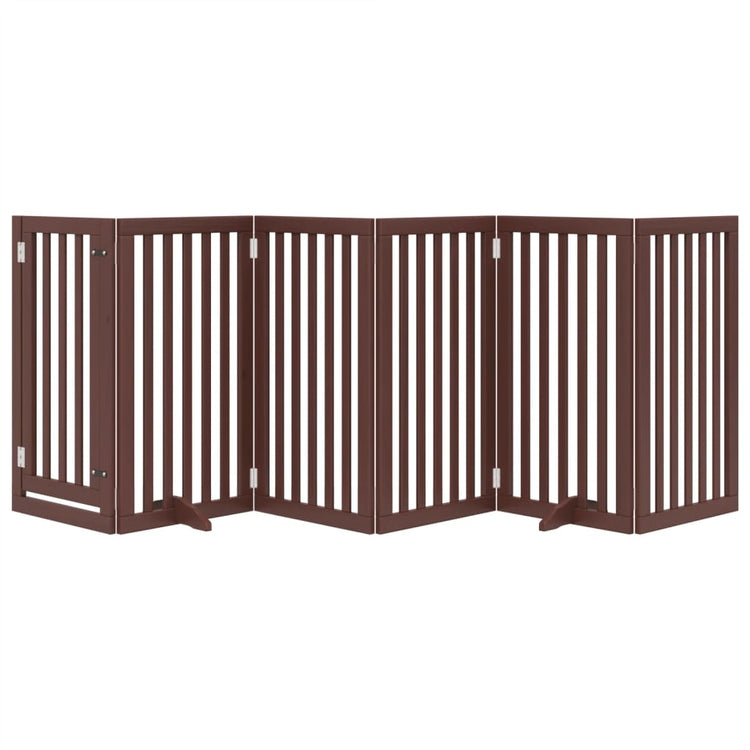 Vidaxl Dog Fence pliable 6 panneaux 300 cm Populier Brown