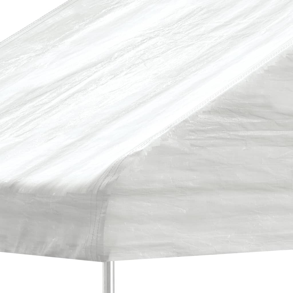 Arbor Vidaxl avec toit 2.28x2.23x2.69 m Blanc en polyéthylène