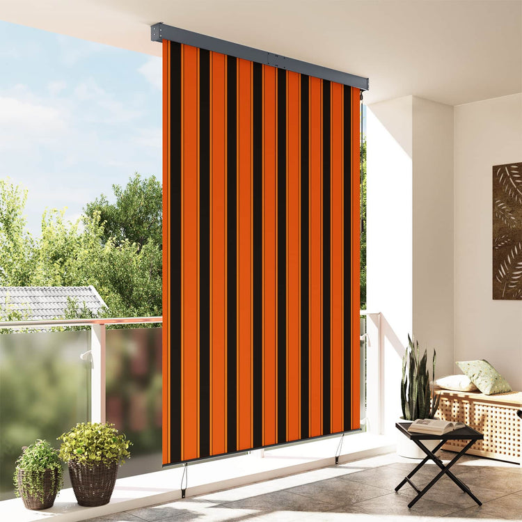 Vidaxxl store enrouleur orange et marron 180 x 250 cm tissu et aluminium