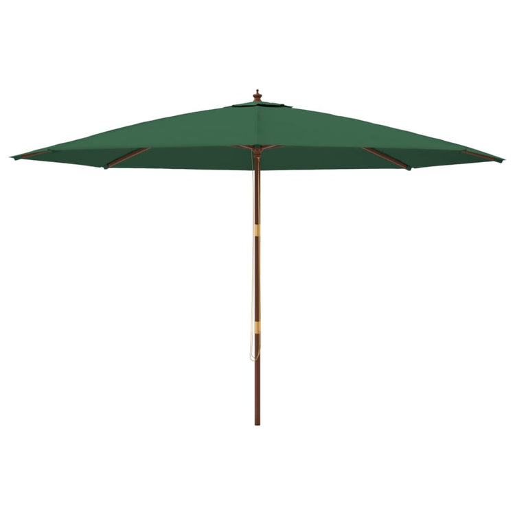 Parasol Vidaxx avec mât en bois 400x273 cm vert