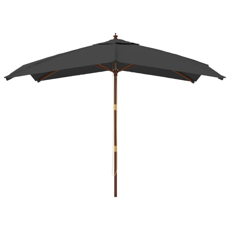 Vidaxl parasol avec poteau en bois 300x300x273 cm anthracite -colored
