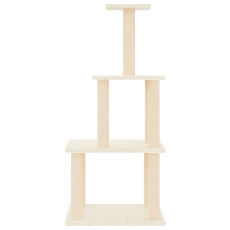 Vidaxl Cat Furniture avec Sisal Scratch Posts 111 cm Crème -Colored