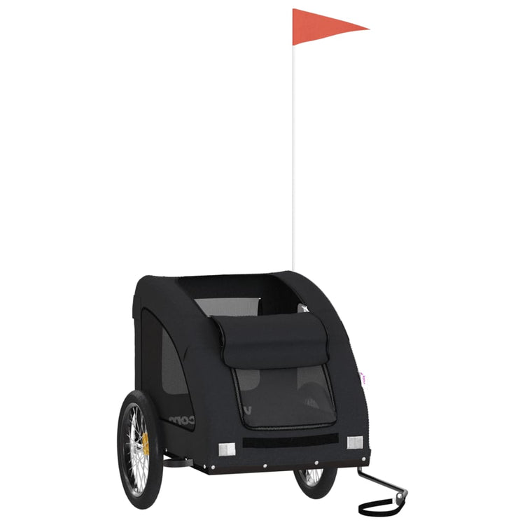 Vidaxl Dog Bike Trailer Oxford Fabric et Iron Black