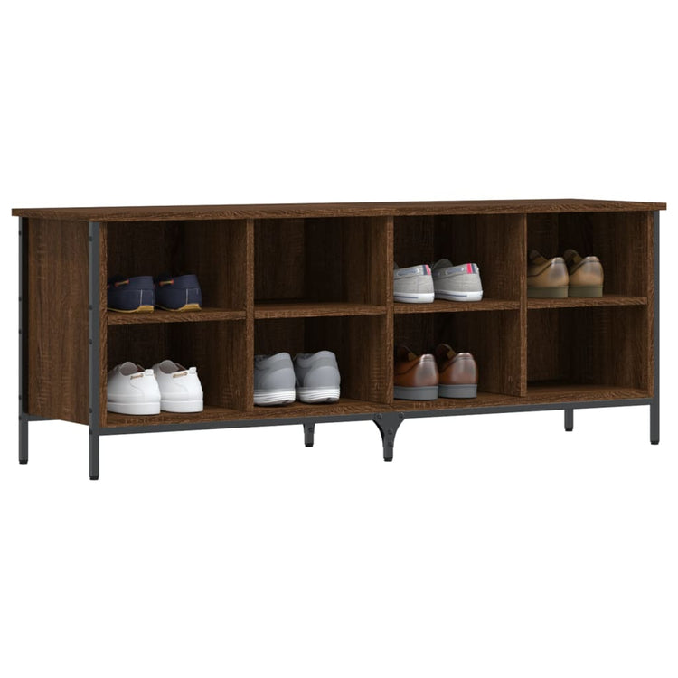 Armoire à chaussures Vidaxl 131x35x50 cm Couleur de chêne brun coupé en bois coupé