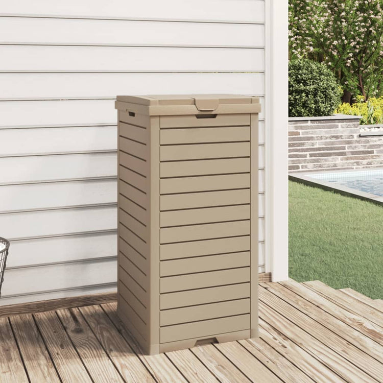 Vidaxl Garbage Can pour l'extérieur 41x41x86 cm en polypropène brun clair