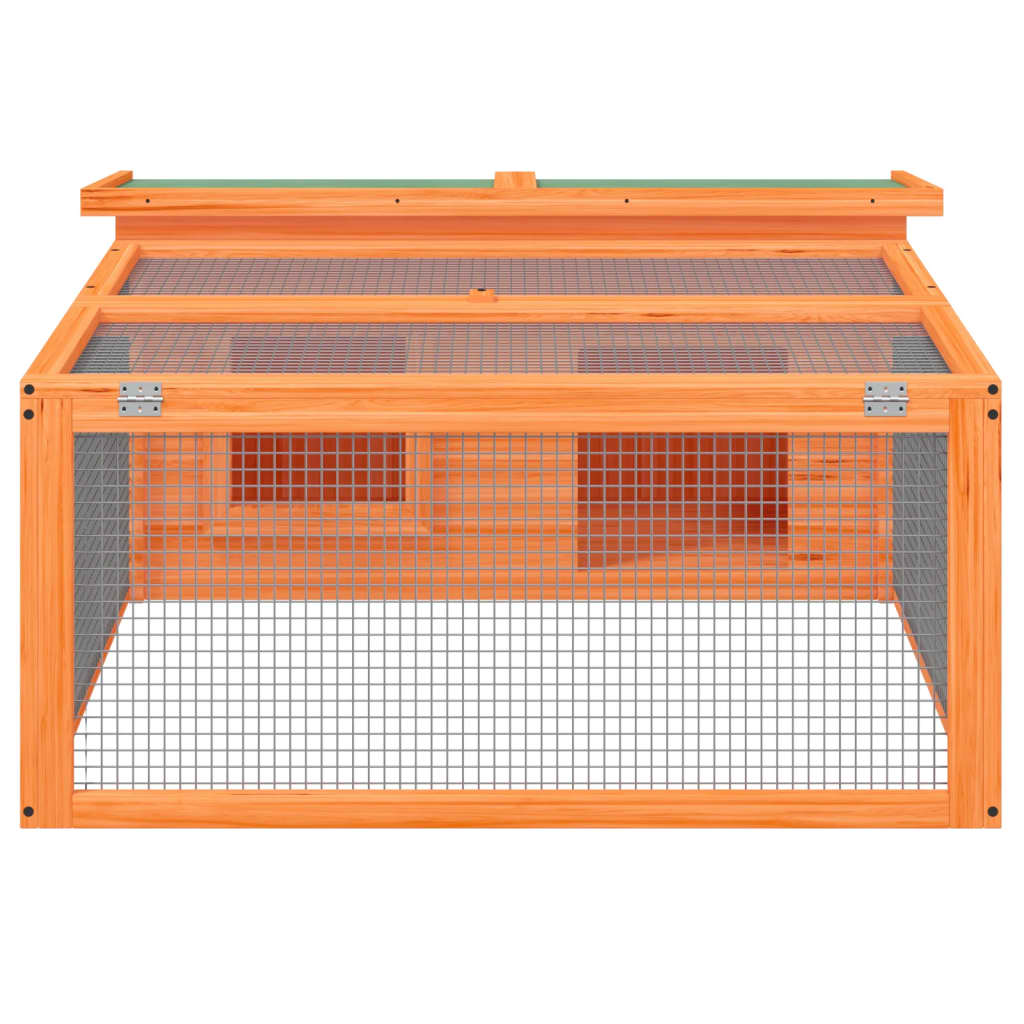 Vidaxl Rabbit Hutch 117.5x97x47.5 cm Pine solide brun