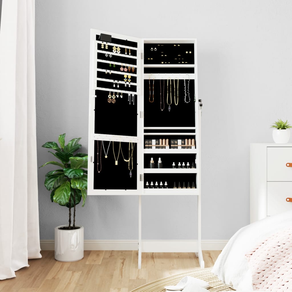 Vidaxl bijoux avec miroir avec éclairage LED blanc détaché