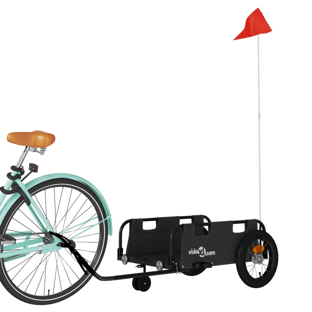 Vidaxl Bicycle Trailer Oxford Fabric et Black de fer