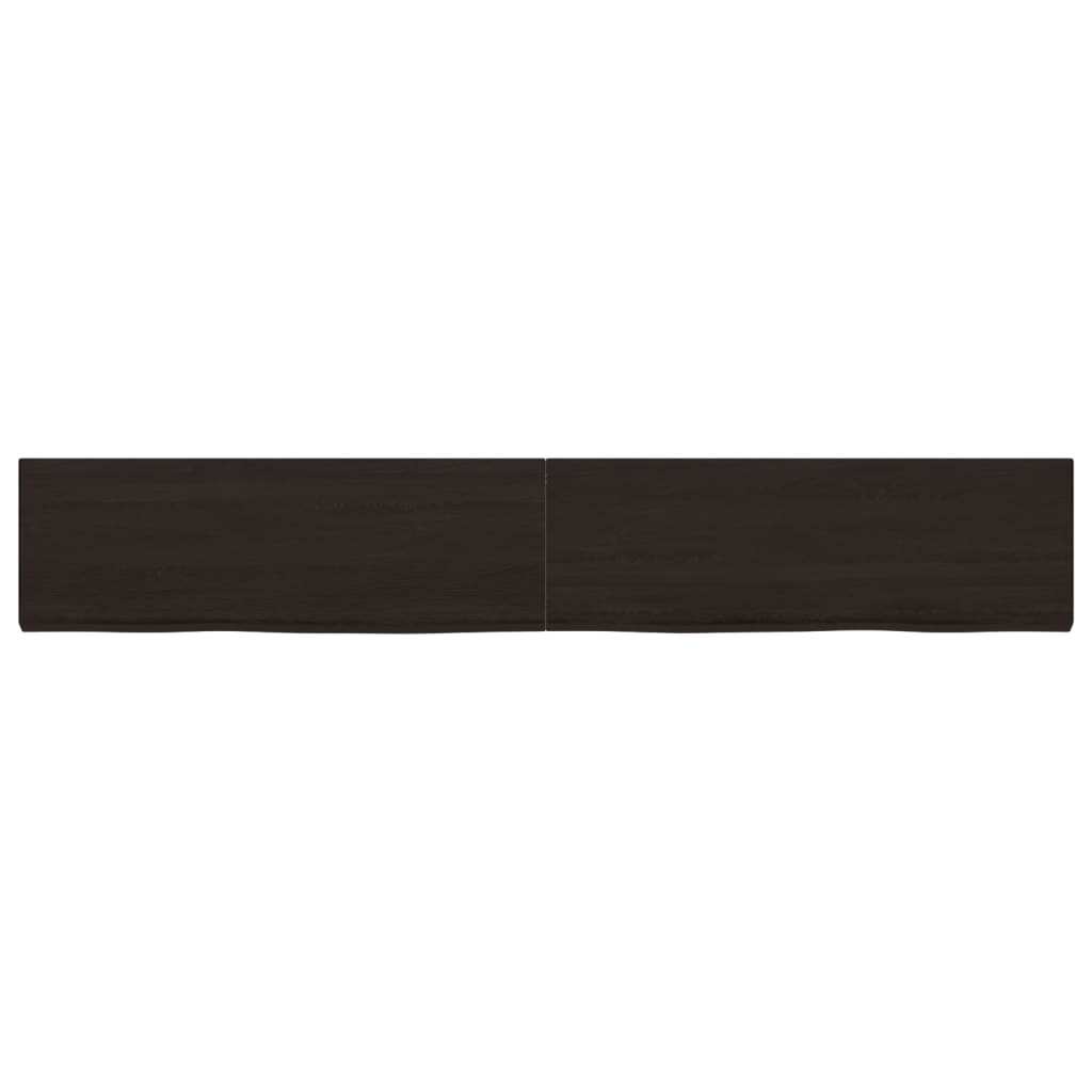 Vidaxl Washingin Feille 180x30x (2-4) CM Bround foncé en bois massif traité