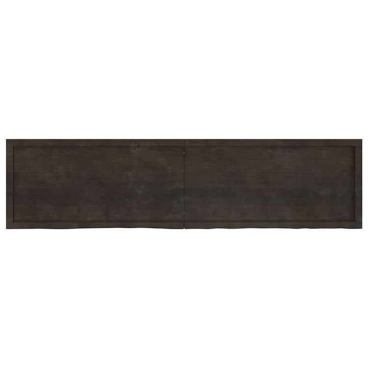Vidaxl Washbasin Feille 200x50x (2-4) cm Bround foncé en bois massif traité