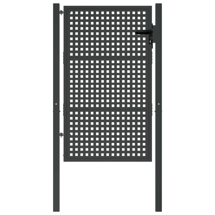 Port vidaxl 105x200 cm anthracite en acier -colore