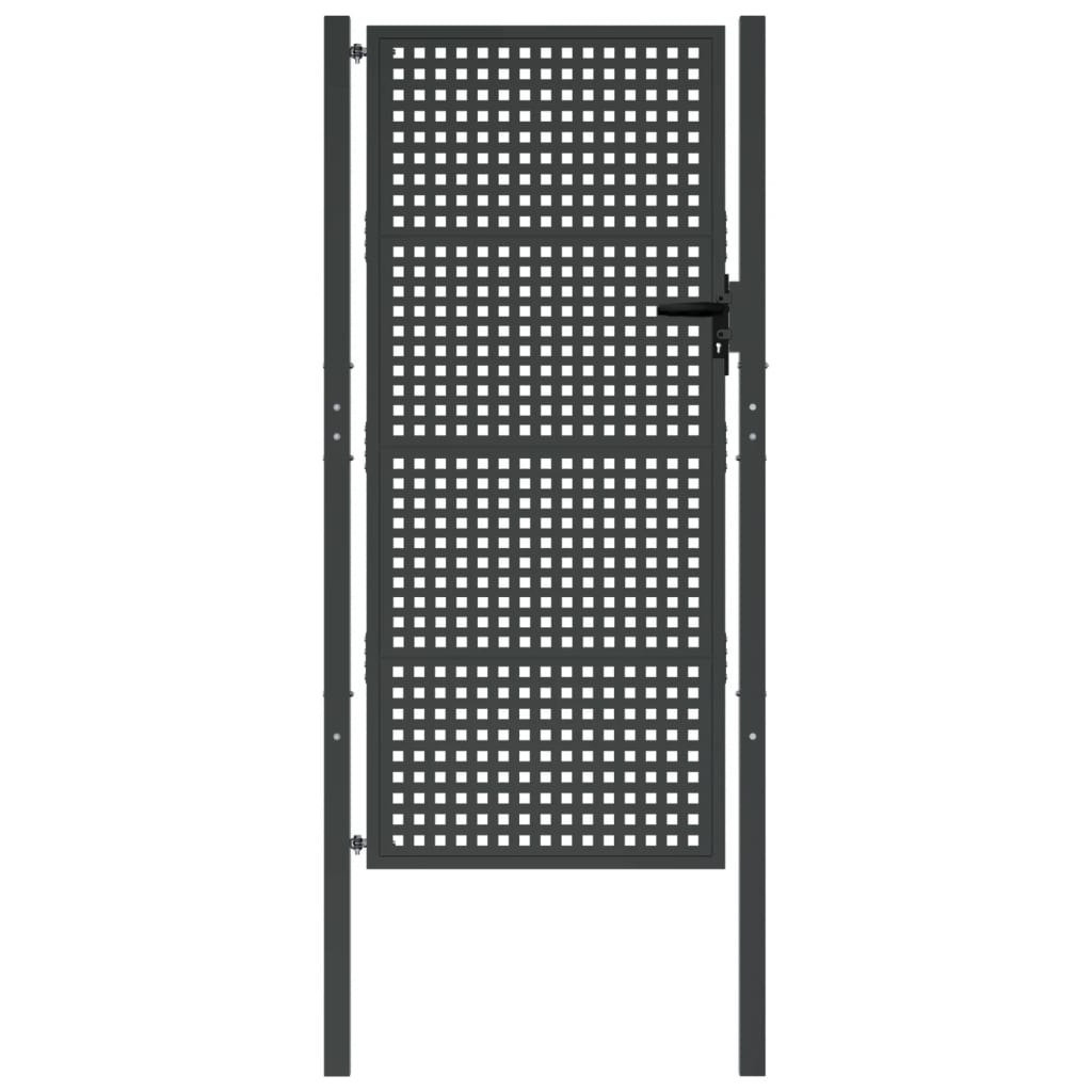 Port vidaxl 105x250 cm anthracite en acier -colore