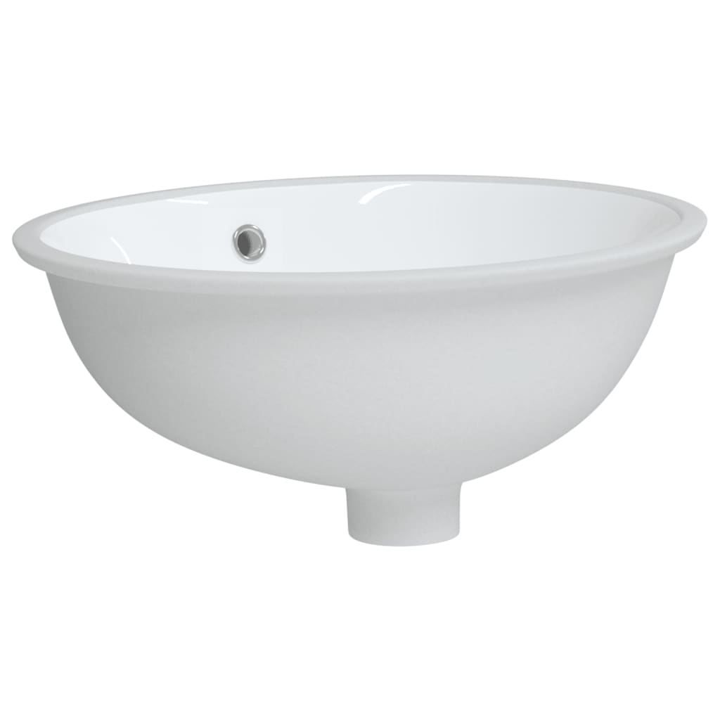 Vidaxl lavabo ovale 43x35x19 cm blanc céramique
