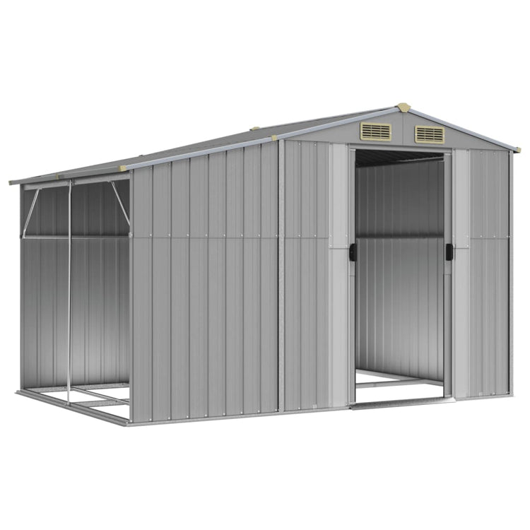 SHED JARDINE VIDAXL 277X192.5X179 cm Gray en acier galvanisé