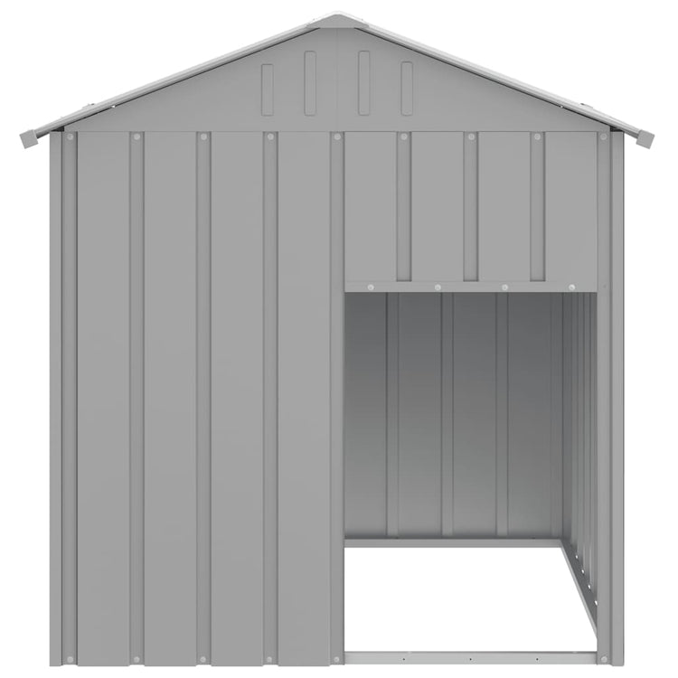 Vidaxl Dog Loft avec toit 117x103x123 cm en acier galvanisé