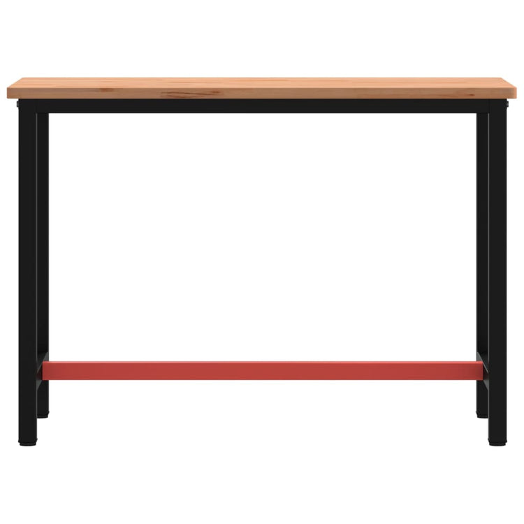 Vidaxl Workbench 115x55x81,5 cm Beech en bois et métal