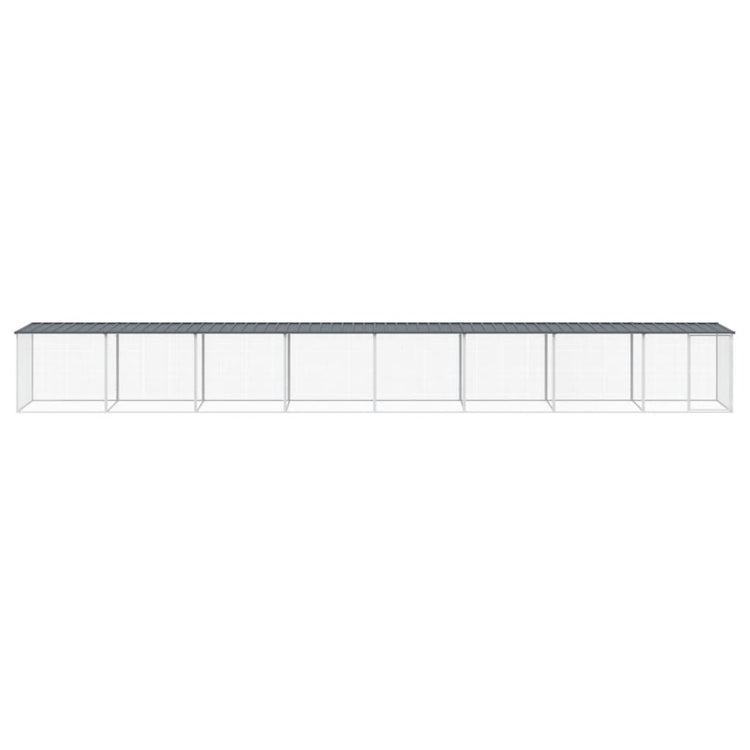 Poulet Vidaxl avec toit 803x98x90 cm anthracite en acier galvanisé