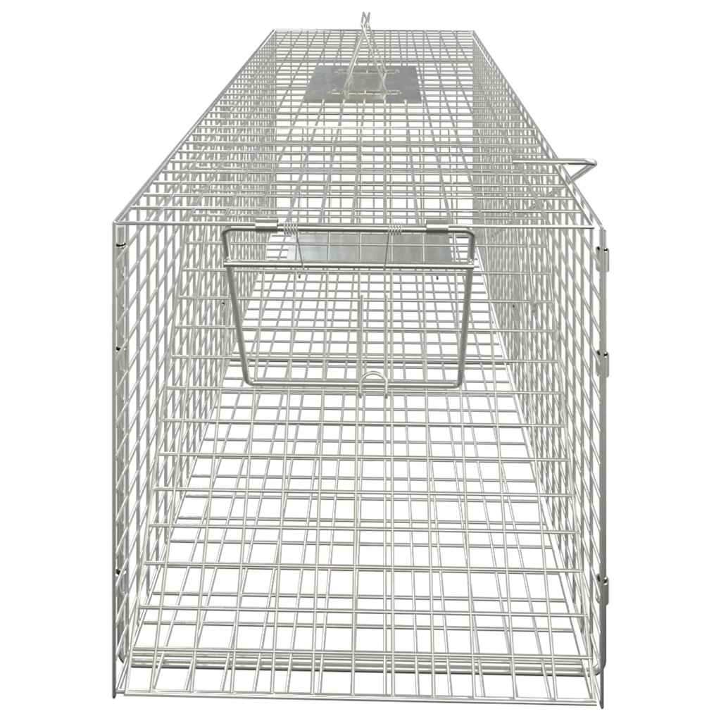 Vidaxl Animal Trap 64.5x25x26,5 cm fer galvanisé