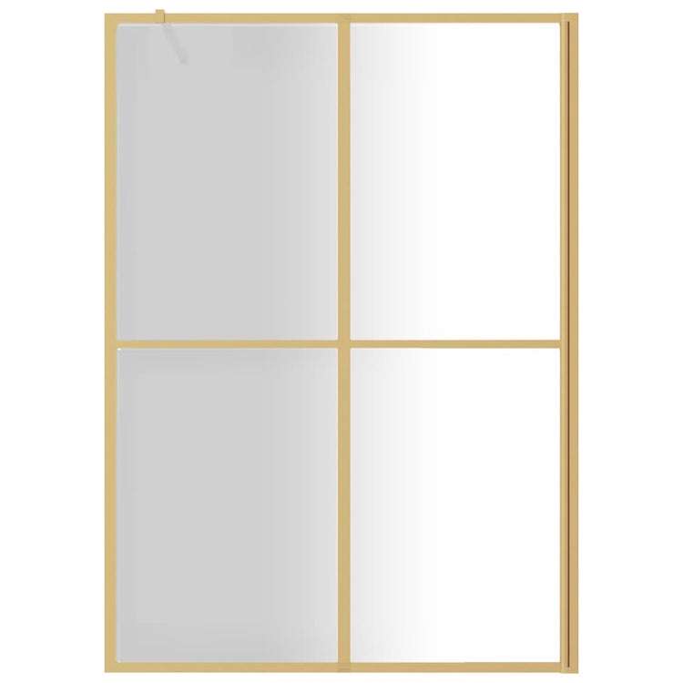 Vidaxl Walk-In Muron de douche transparente 140x195 cm ESG Glass Gold Couleurs