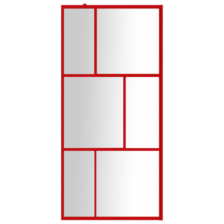 Vidaxl Walk-In Walk Mury Transparent 80x195 cm ESG Verre rouge
