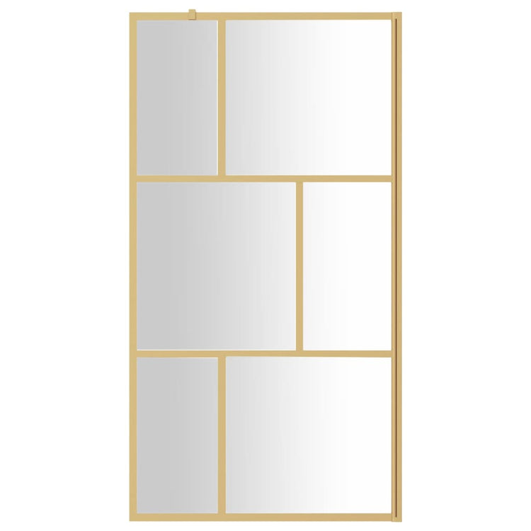 Vidaxl Walk-In Muron de douche transparent 100x195 cm ESG-Glas Gold coloré
