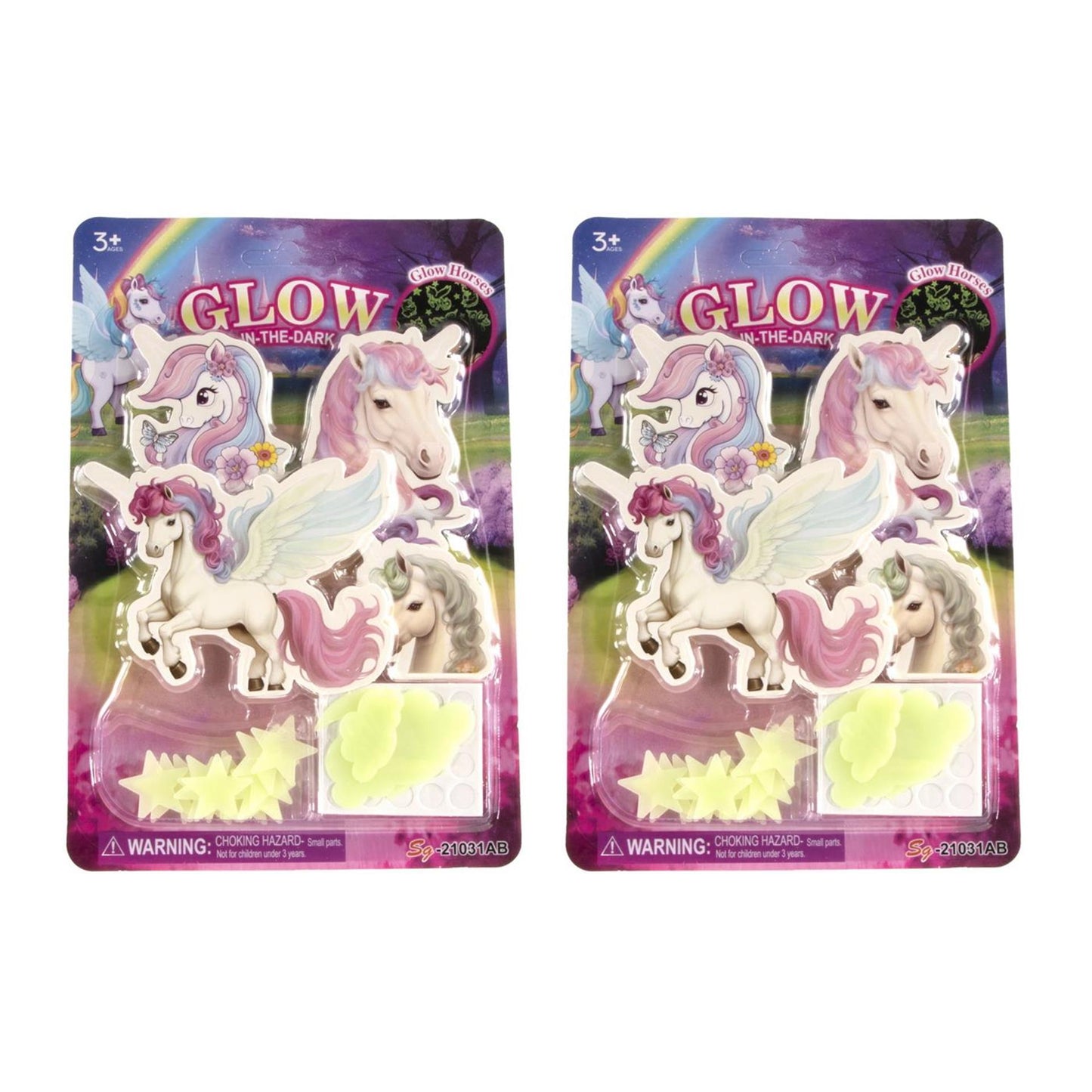 Autocollants phosphorescents licorne 24 pcs