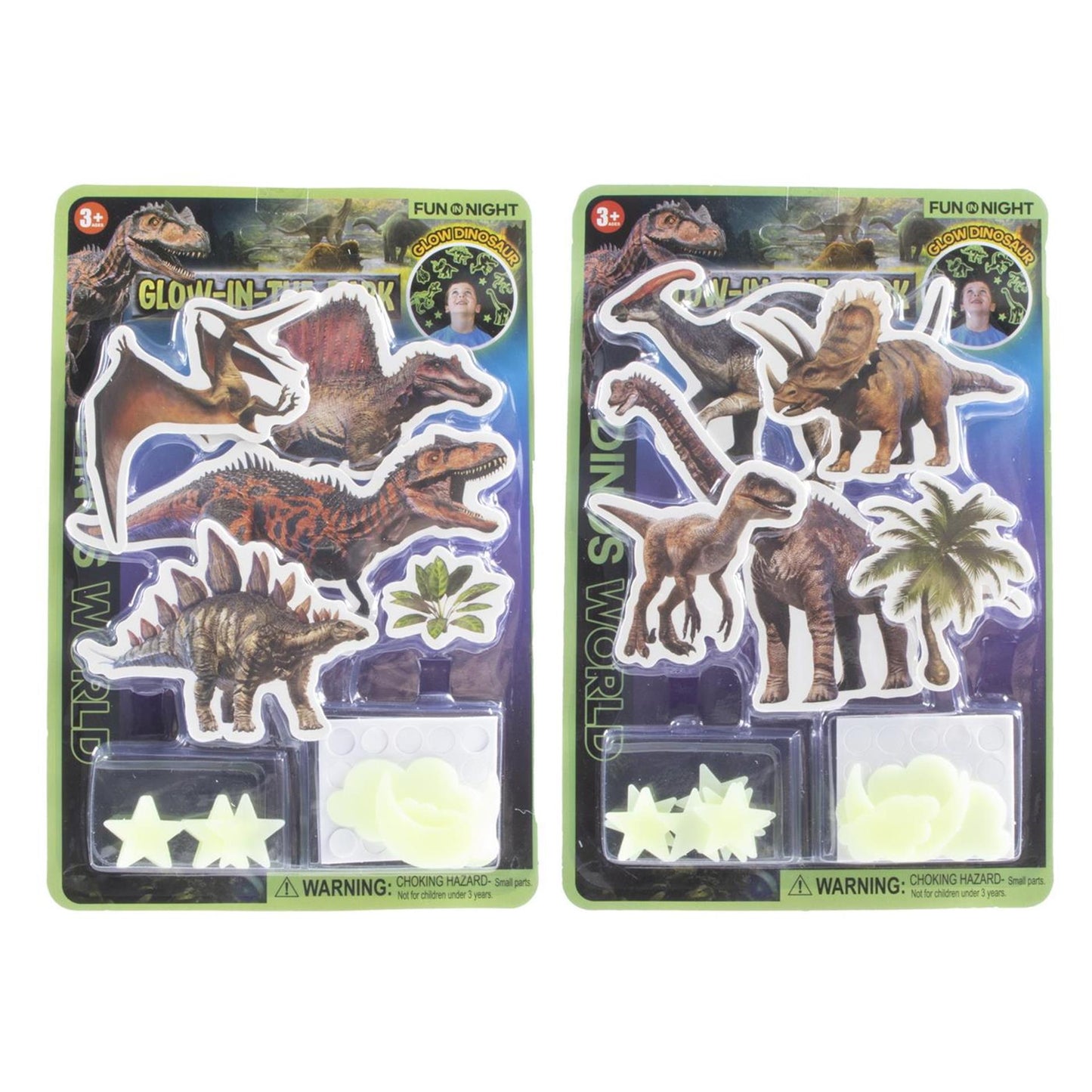 Autocollants phosphorescents dinosaure 26 pièces