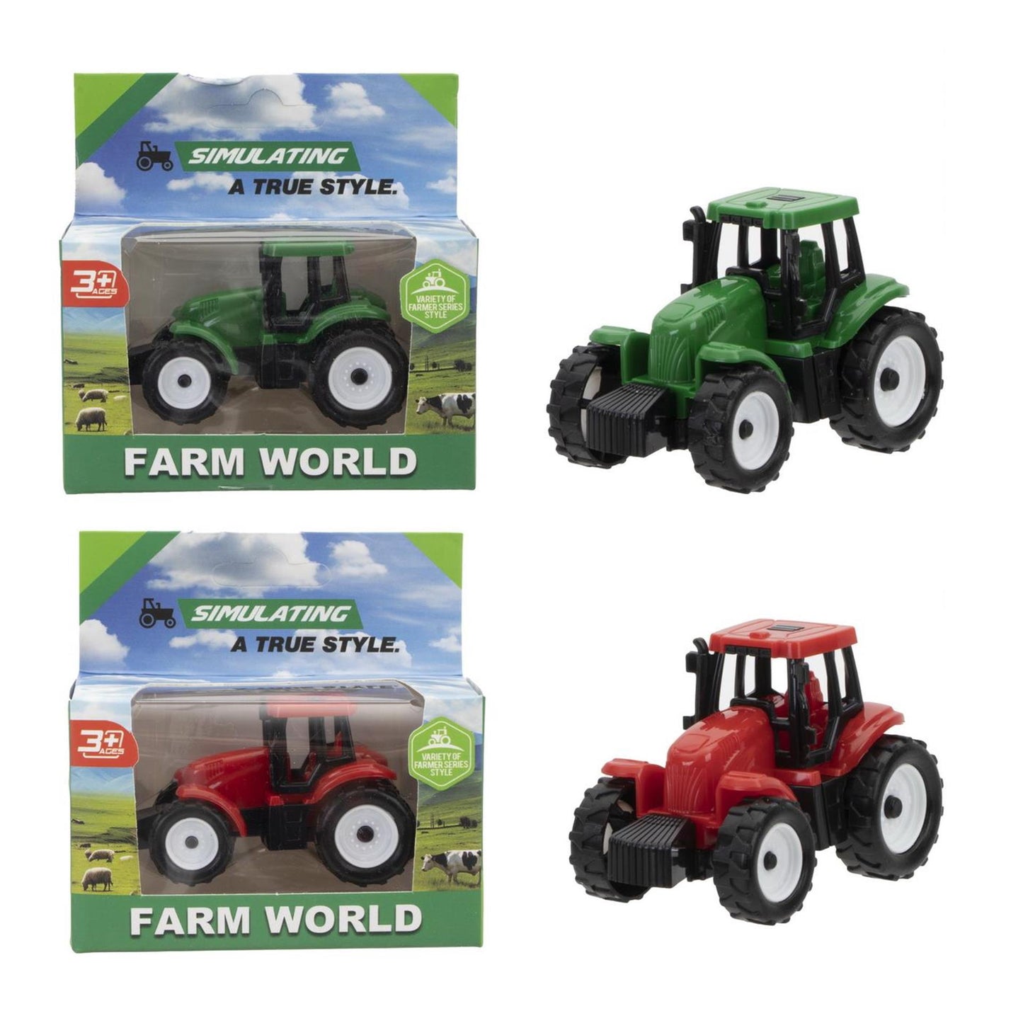 Jono jouets tracteur roue libre 7cm