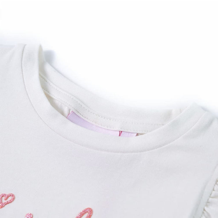Vidaxl Children's Shirt with Ruffles sur les manches 104 ECRU