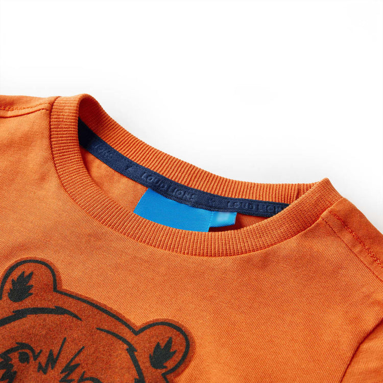 Vidaxl Child's Shirt à manches longues 140 orange foncé