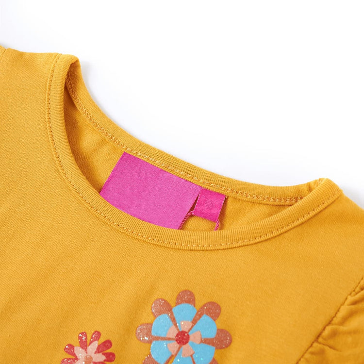 Vidaxl Child's Shirt à manches longues 116 cuivre foncé -colored