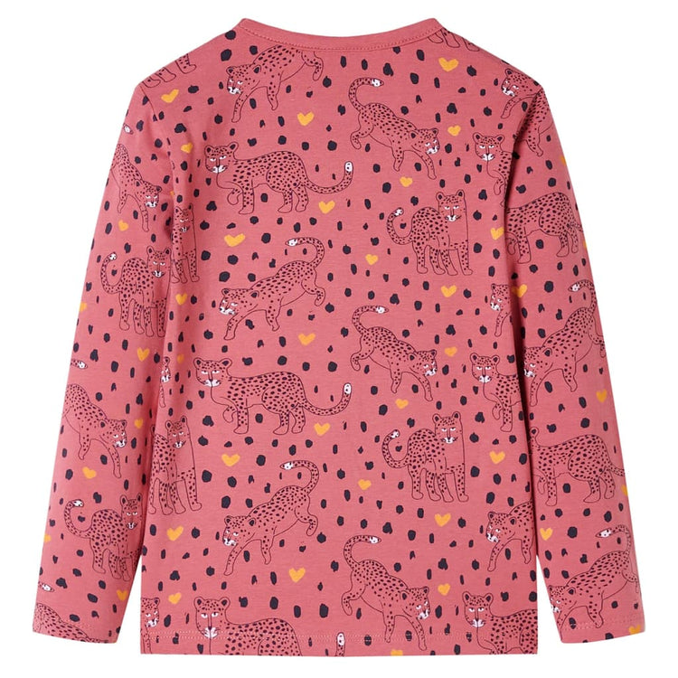 Vidaxl Pyjama pour enfants à manches longues 128 vieux rose
