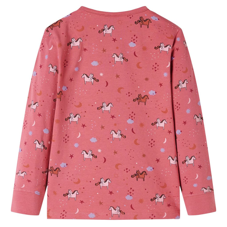 Vidaxl Pyjama pour enfants à manches longues 116 vieux rose