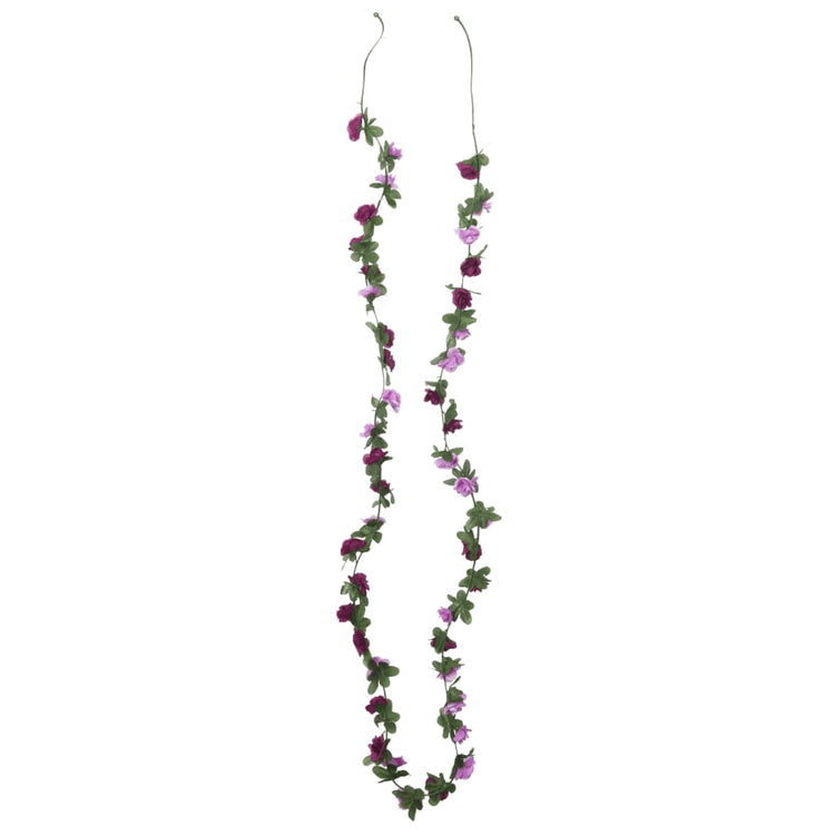 Vidaxl Garlands de Noël avec des fleurs 6 st 250 cm