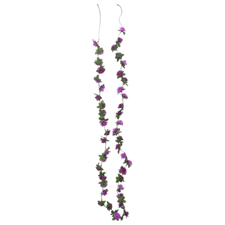 Vidaxl Garlands de Noël avec des fleurs 6 st 240 cm clair violet