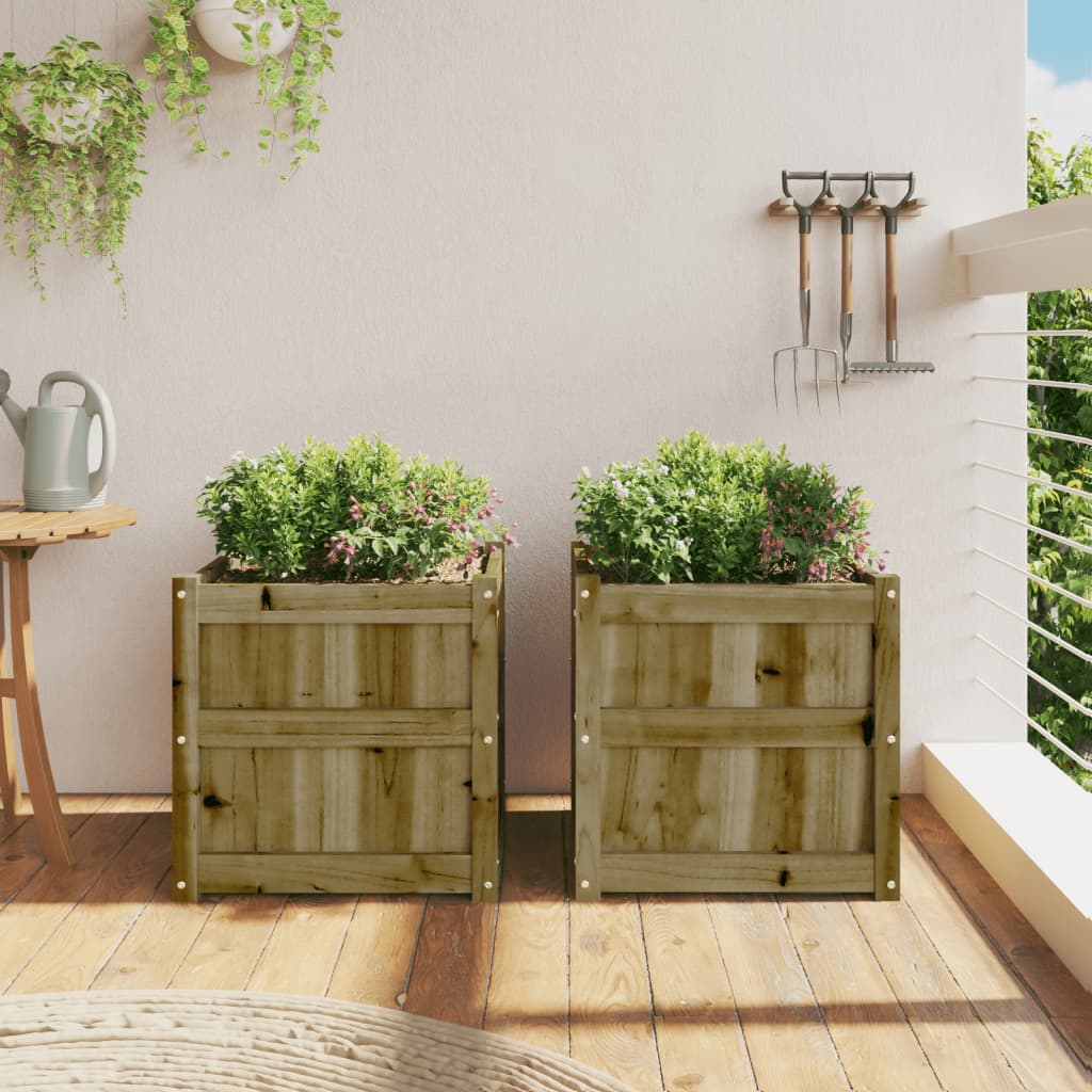 Jardinières vidaxl 2 pc cm en bois imprégné