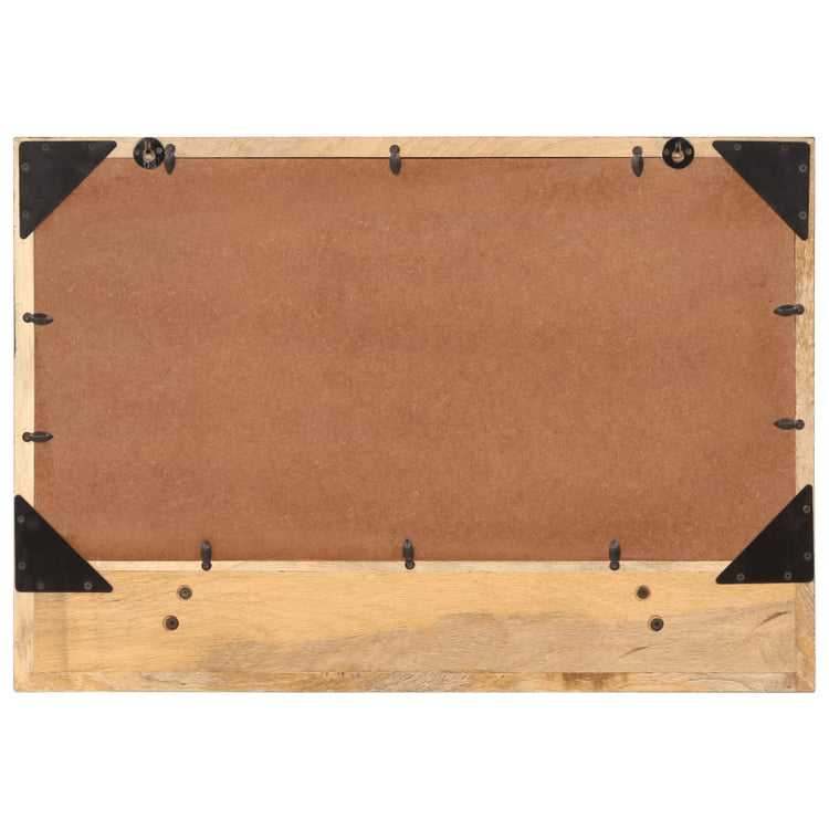 VidaXL miroir avec étagère 80x8x55 cm verre et bois de manguier massif