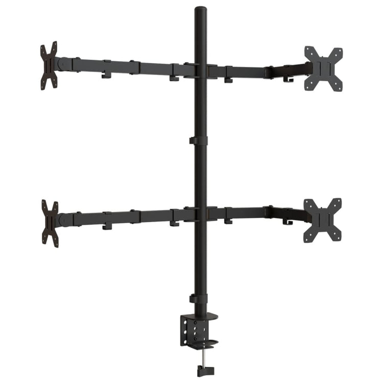 Support de moniteur Vidaxl Vesa 75 100 mm en acier noir