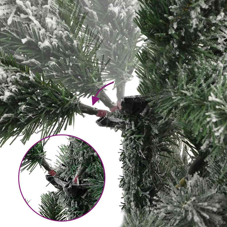 Sapin de Noël artificiel Vidaxx avec charnières et neige 180 cm