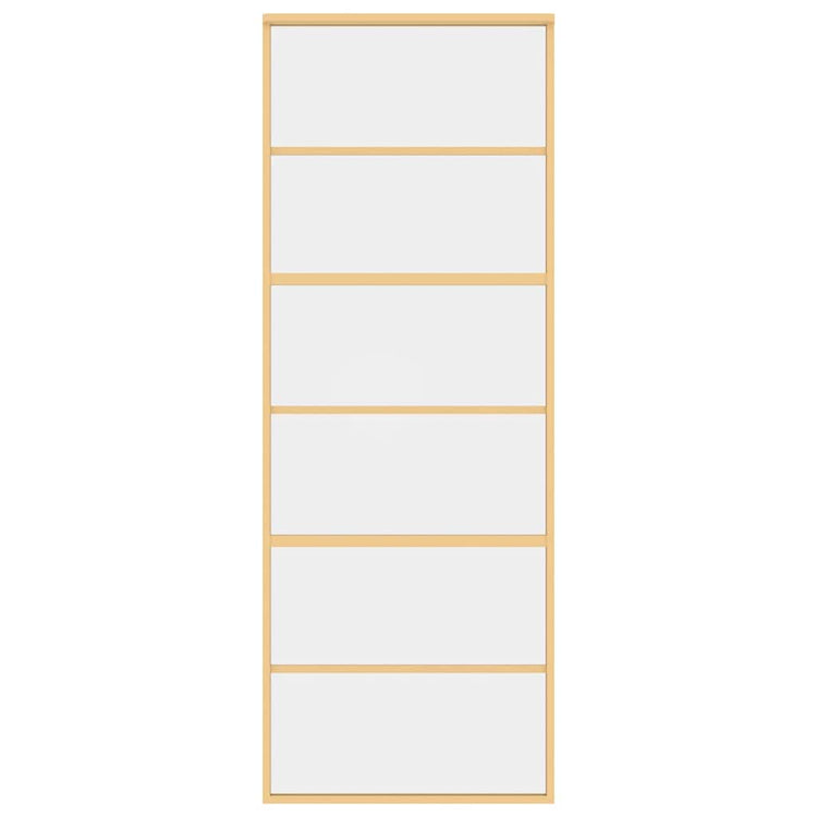 Vidaxl Sliding Porte 76x205 cm Verre ESG transparent et en aluminium or de couleur