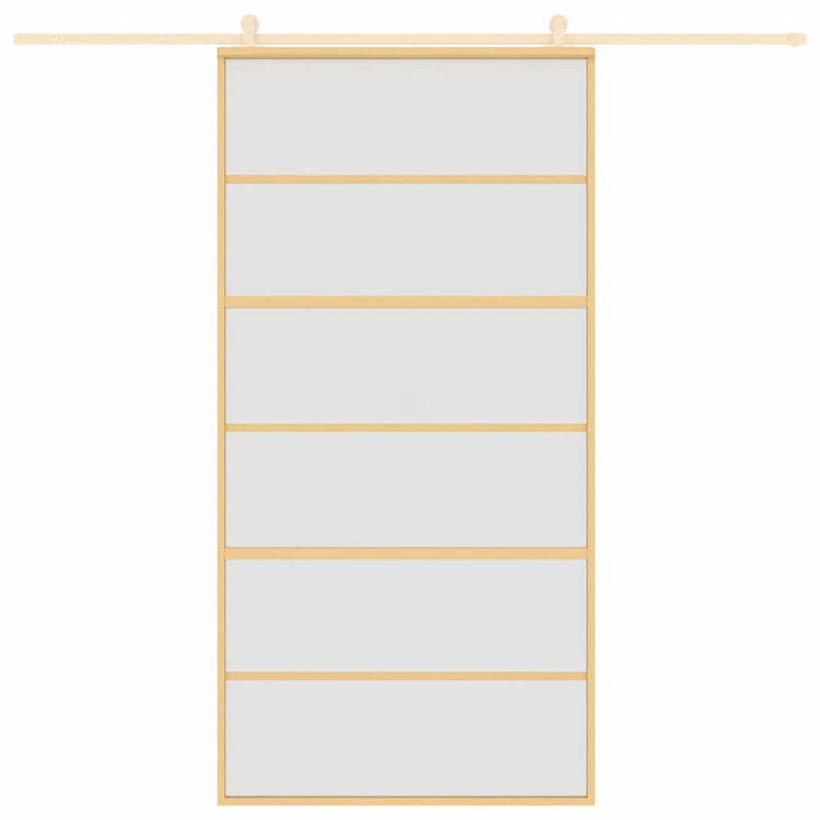 Vidaxx porte coulissante 102,5x205 cm verre ESG mat et aluminium doré