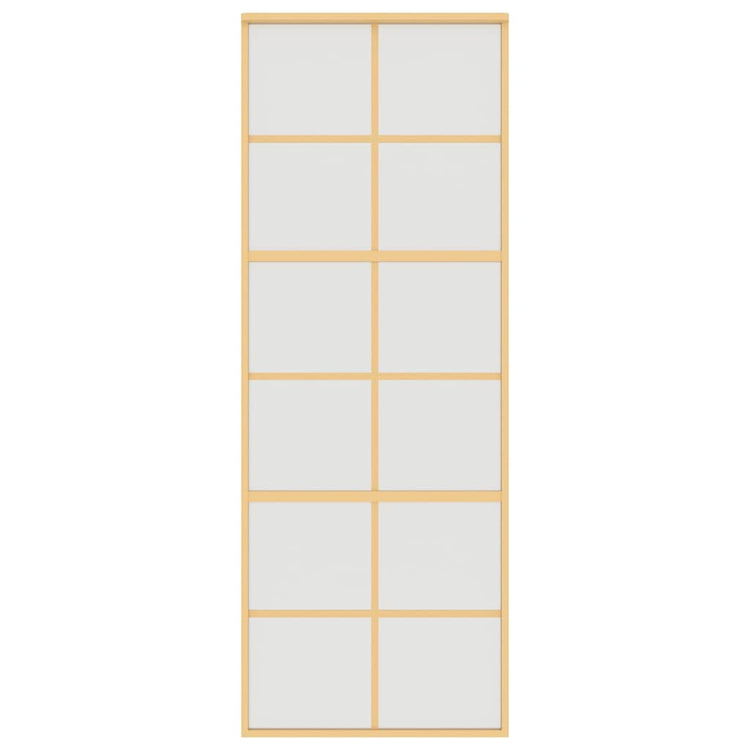 Vidaxl Sliding Porte 76x205 cm Verre ESG mate et aluminium or de couleur