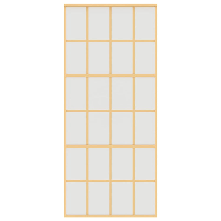 Vidaxx porte coulissante 90x205 cm verre ESG mat et aluminium doré